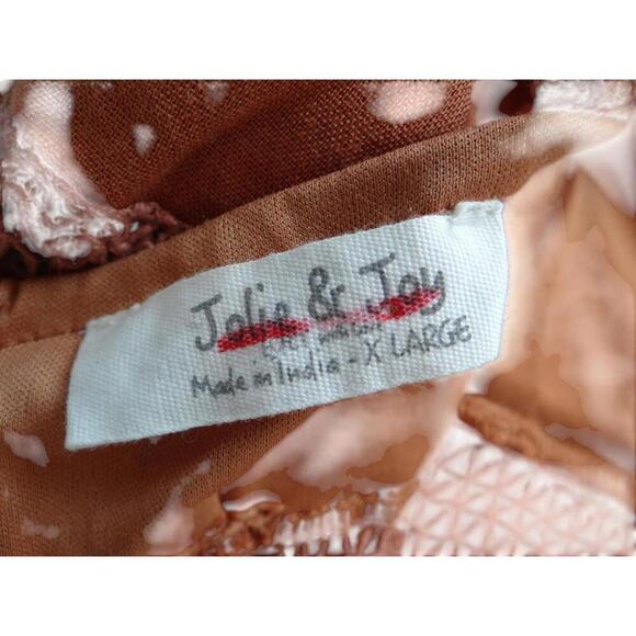 Jolie & Joy Feminine Coral Midi Dress - Size XL - Picture 3 of 5